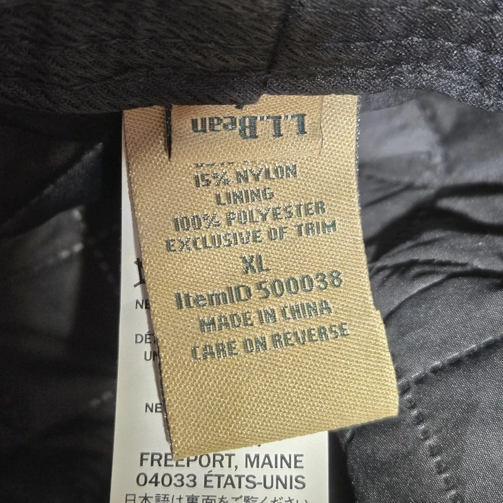 LL Bean Maine‎ Guide Wool Cap Adults XL PrimaLoft Plaid Ear Flaps Gray Red